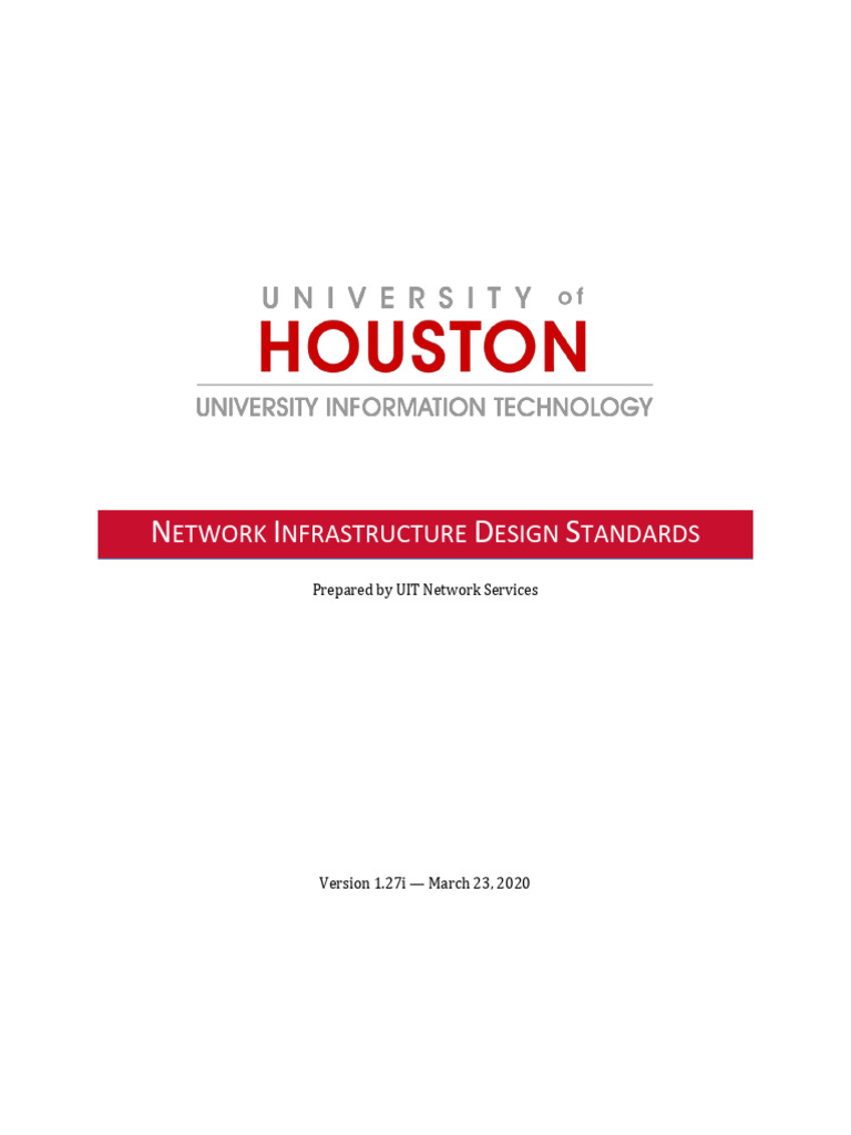 Uhnetworkinfrastructuredesignstandards v01 27i | PDF