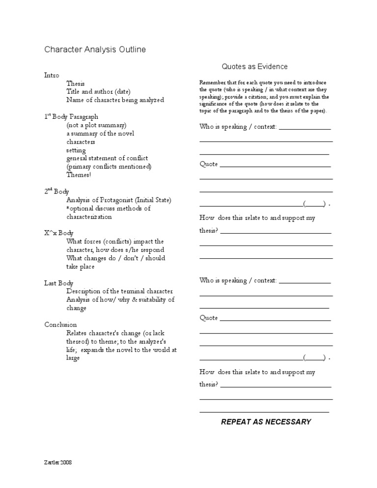 Character analysis essay introduction example image