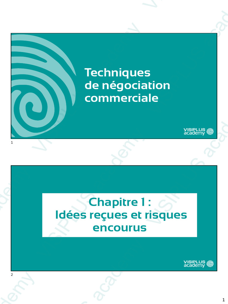 Support - Techniques de Négociation Commerciale | PDF