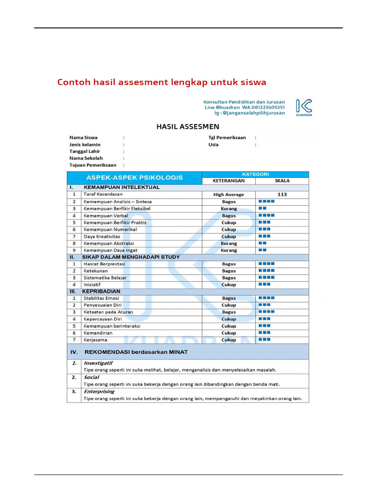Penjelasan Metode B Riasec Pdf