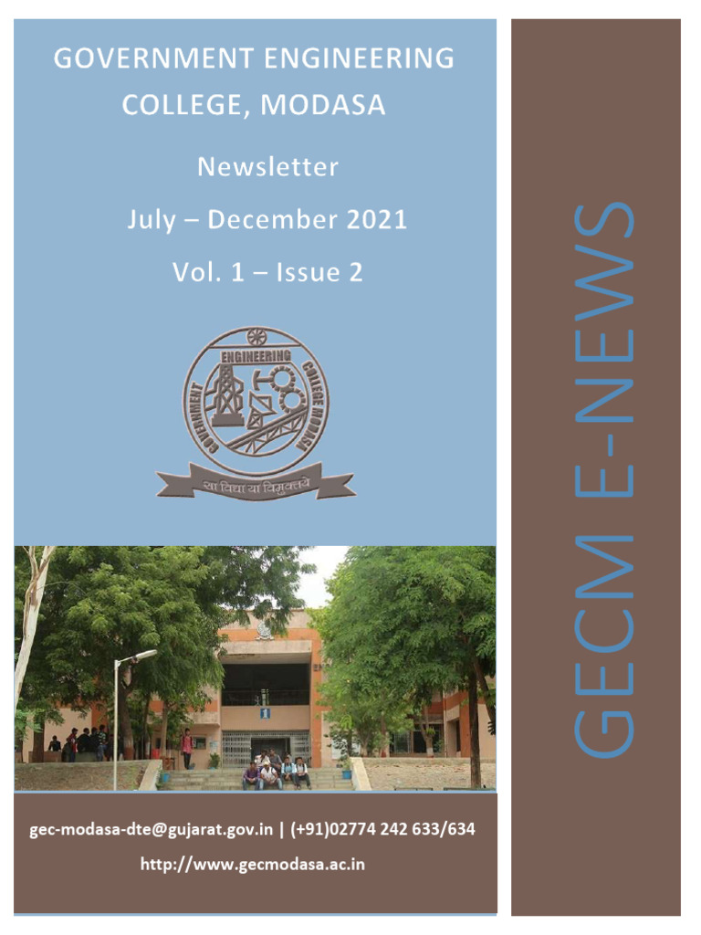 GEC Modasa Annual Report 2021-22 | PDF | Engineering | Art