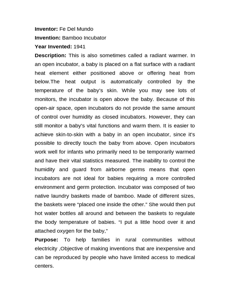 STS BAMBOO INCUBATOR PDF