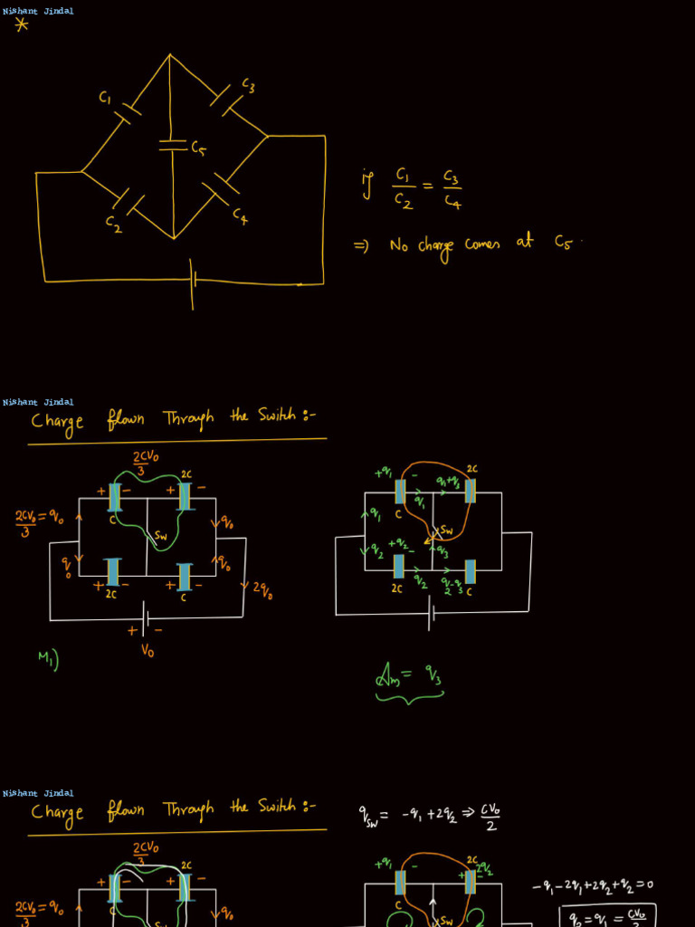 Capacitor + Current Electricity - L-14 (Class Notes) NJ - 247 | PDF
