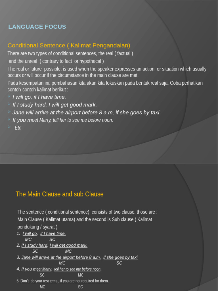 Conditional With Imperative S | PDF