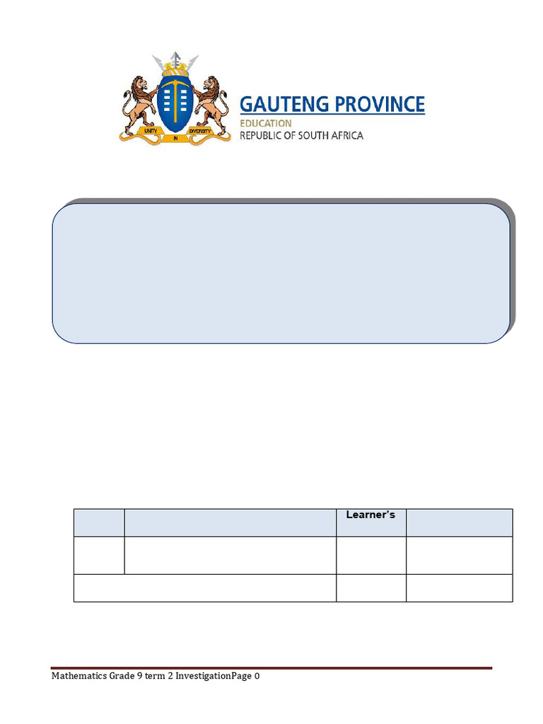 GRADE 9 MATHEMATICS QUESTIONS AND ANSWERS PDF TERM 2 visual data 7