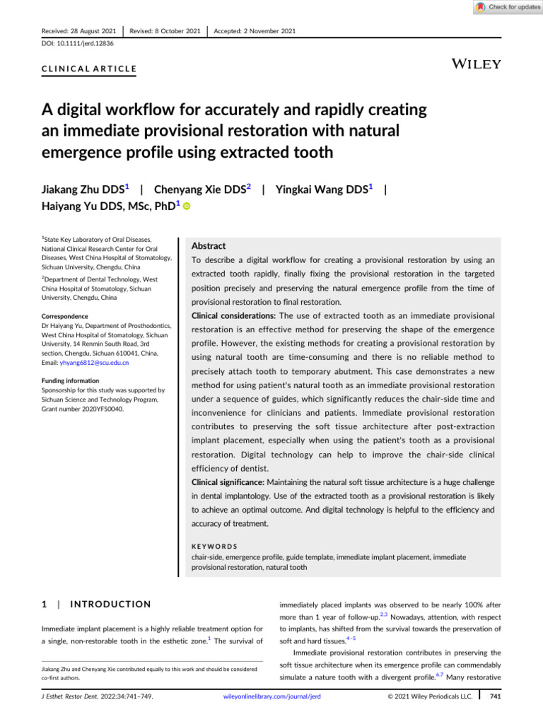 9-J Esthet Restor Dent - 2021 - Z - A Digital Workflow For Accurately ...