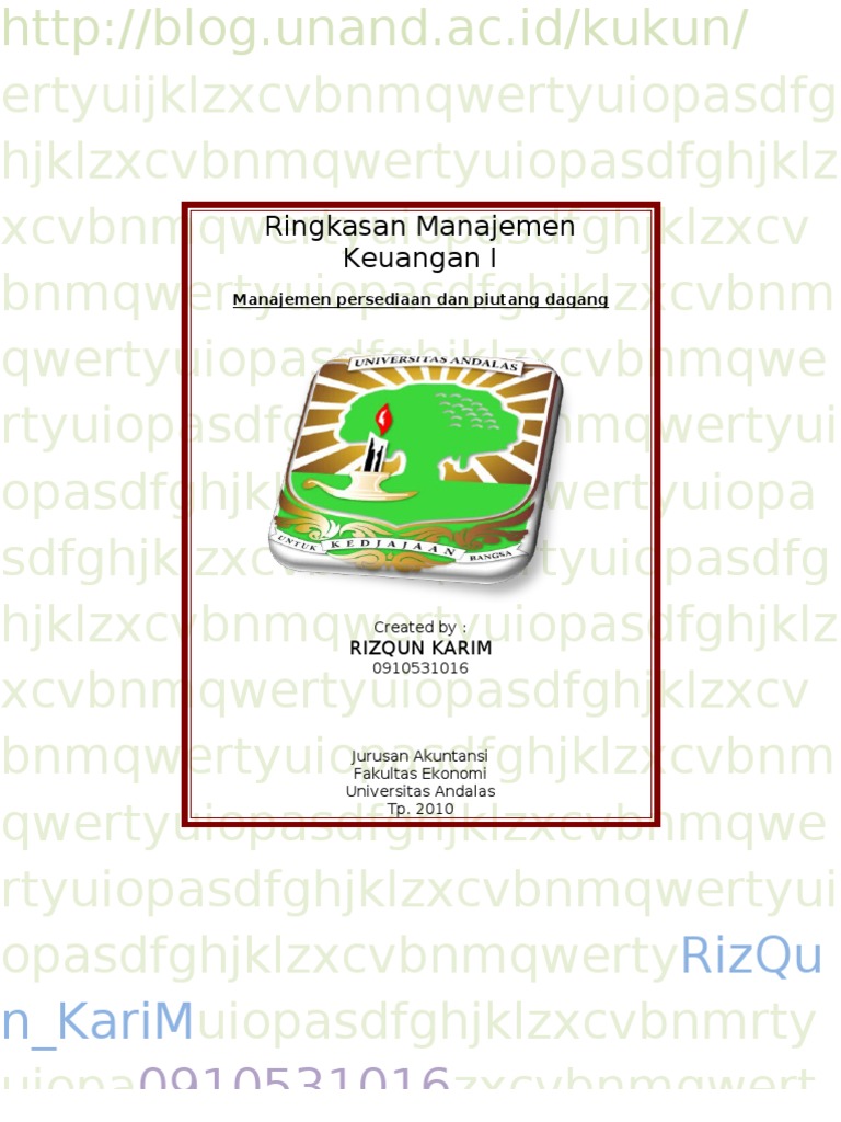 Manajemen Persediaan Dan Piutang Dagang