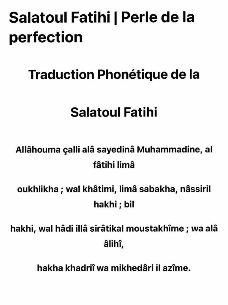 Salatul Fatiha | PDF