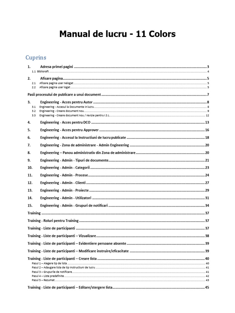11 Colors Manual | PDF