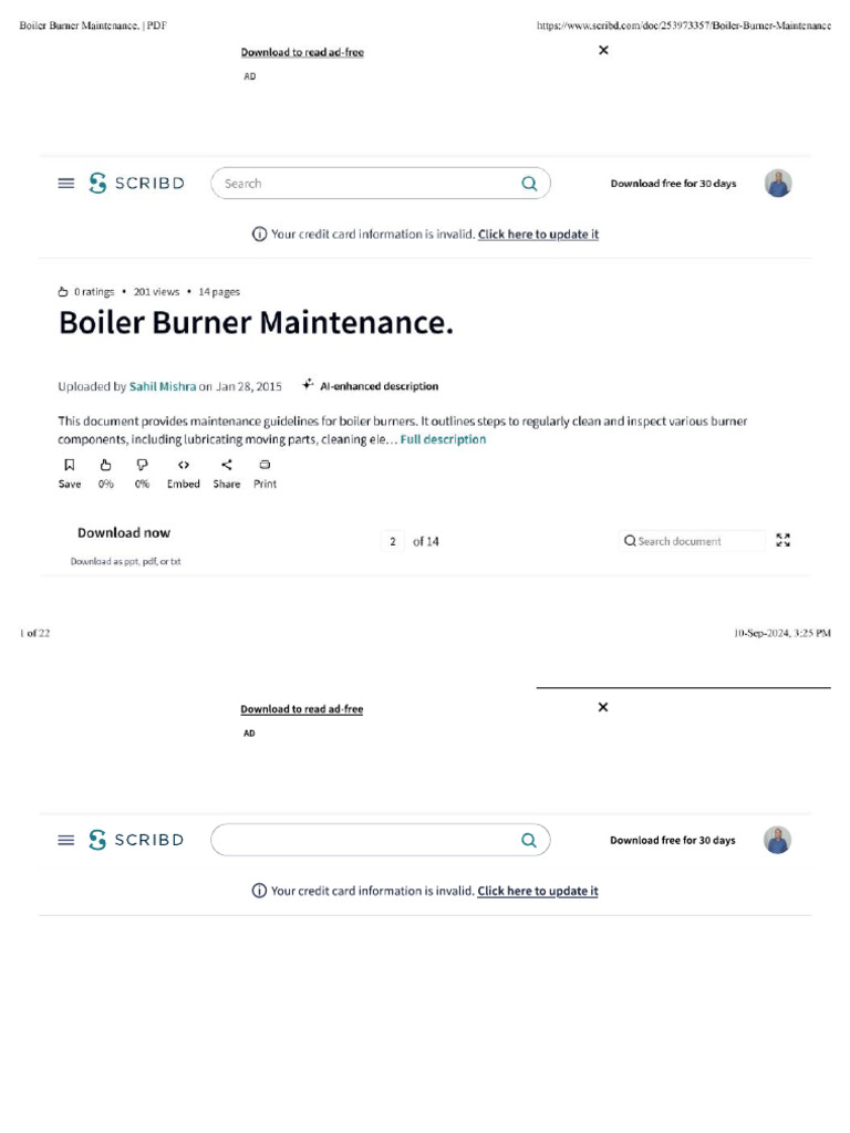 Boiler Burner Maintenance. - PDF | PDF