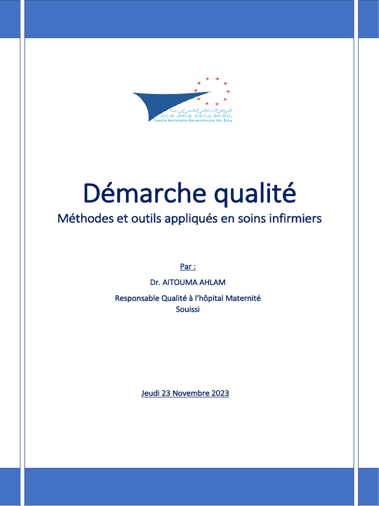 Méthodes de qualité en soins infirmiers | PDF | Management de la ...