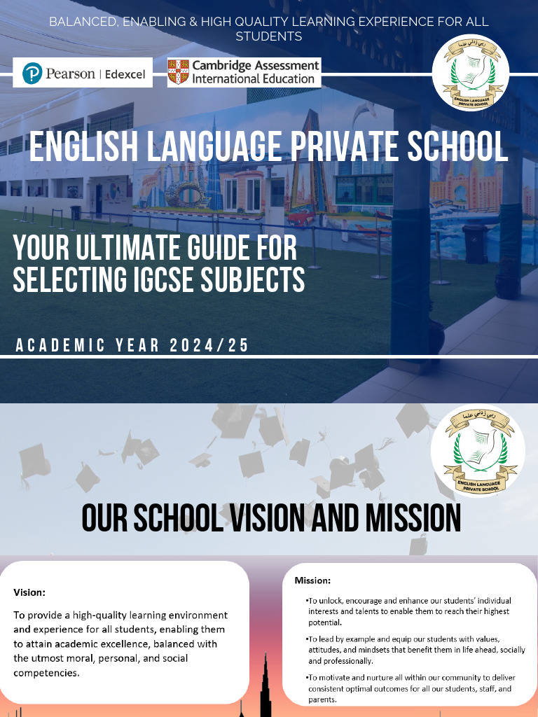 Igcse subject selection booklet 2024 pdf