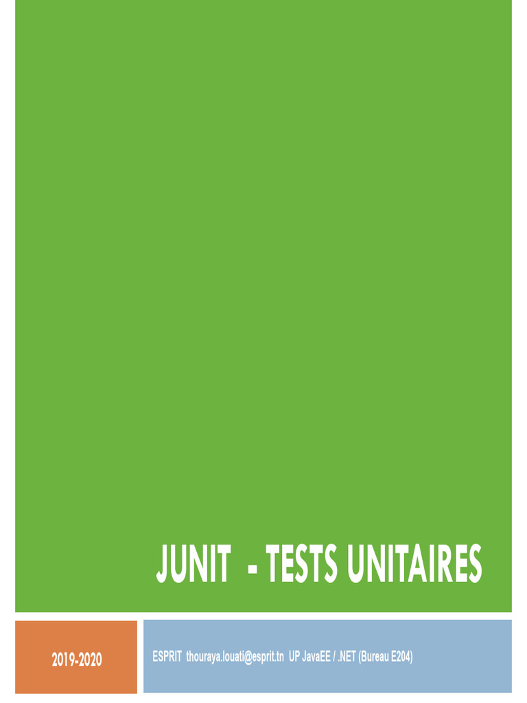 JUnit 2019 2020 V2 | PDF