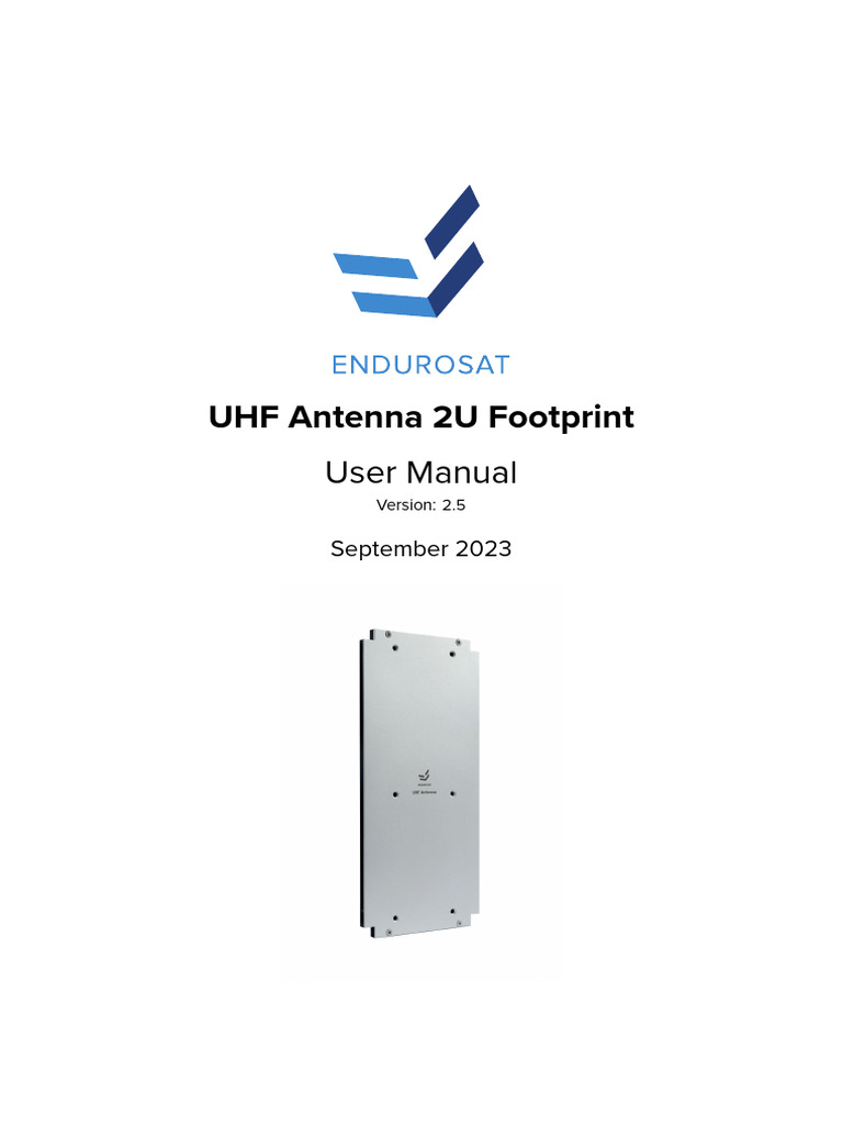 2U-UHF Antenna User Manual | PDF