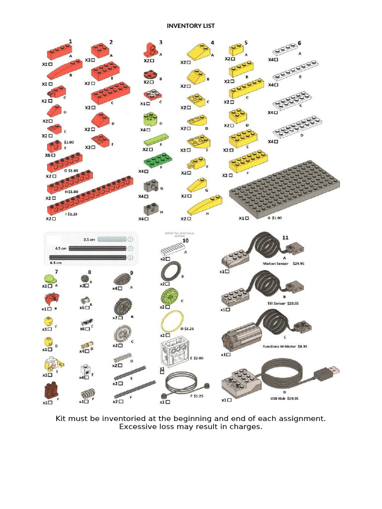 Inventory List Lego | PDF