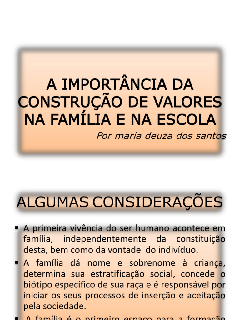 O A Importância Da Família Na Vida Escolar Dos Estudantes | PDF