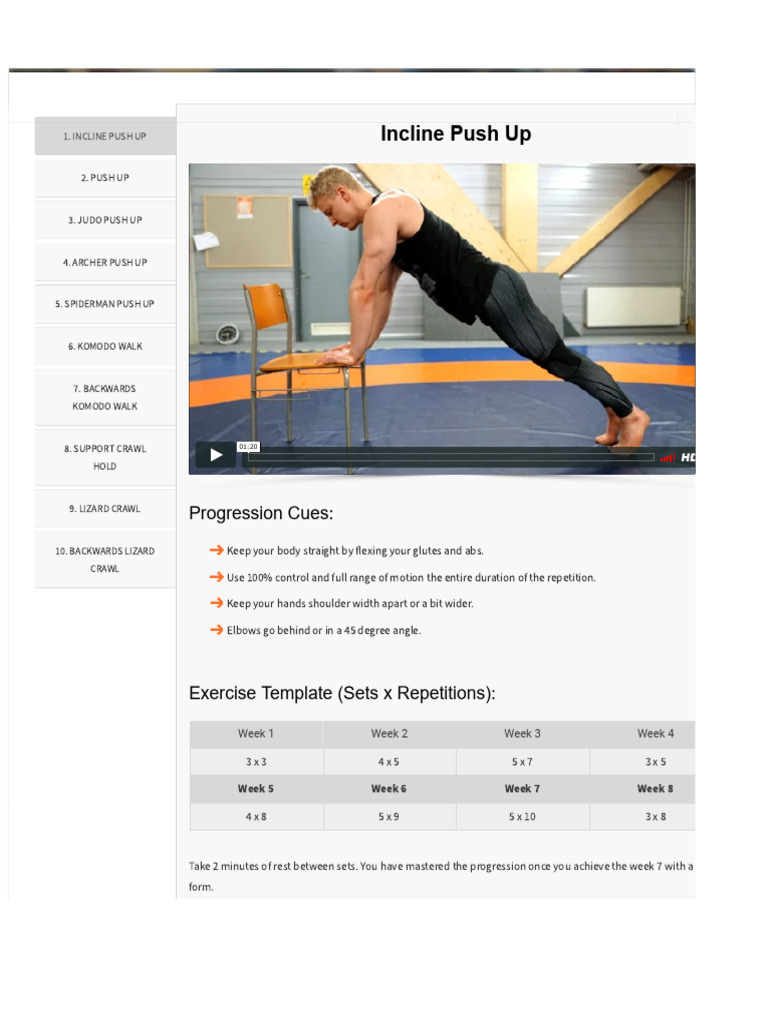Lizard Crawl Workout Progression Guide | PDF