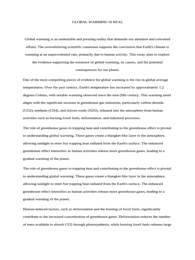Global Warming Is Real | PDF