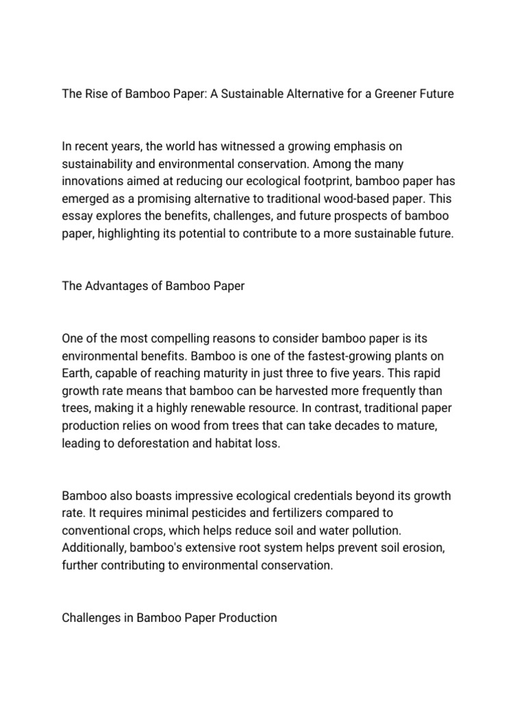 The Rise of Bamboo | PDF