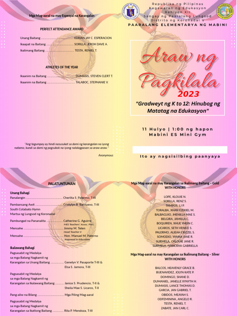 Recognition Program 2023 | PDF