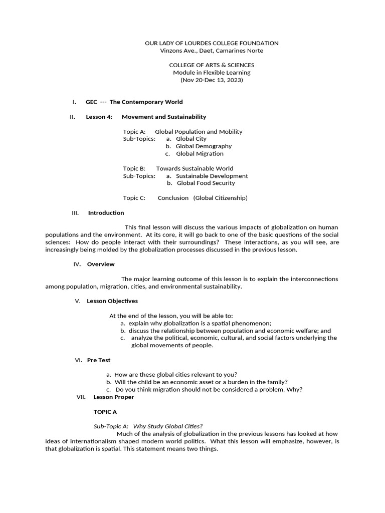 Final Module Contemporary Pdf