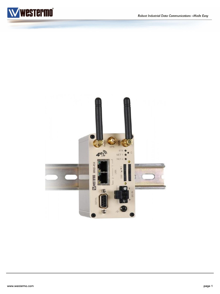 Westermo An 3G 4G Connection Management | PDF