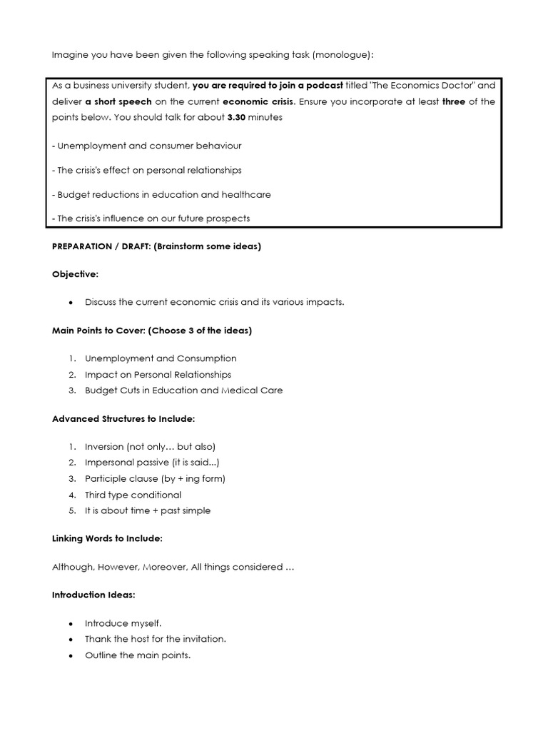 How To Prepare A Monologue Eoi Version Pdf