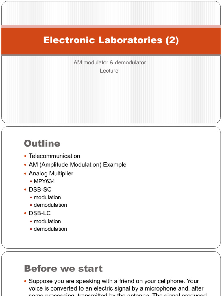 Lab07_AM Modulator and Demodulator | PDF image.