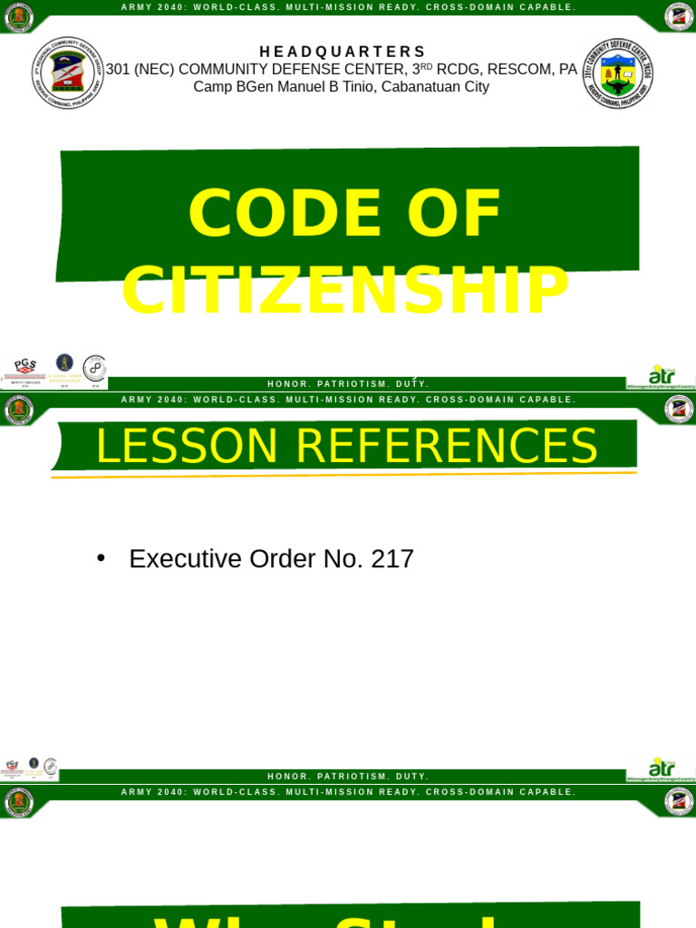 Code of Citizenship | PDF