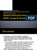 Global Political Economy (GPE) Scope &amp Dimension