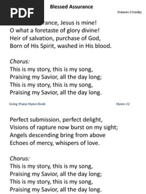 Blessed Assurance | PDF | Religion &amp; Spirituality