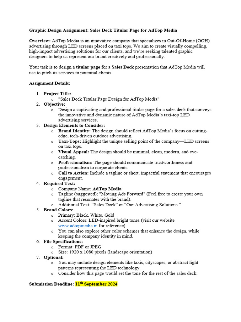 Graphic Design Assignment | PDF