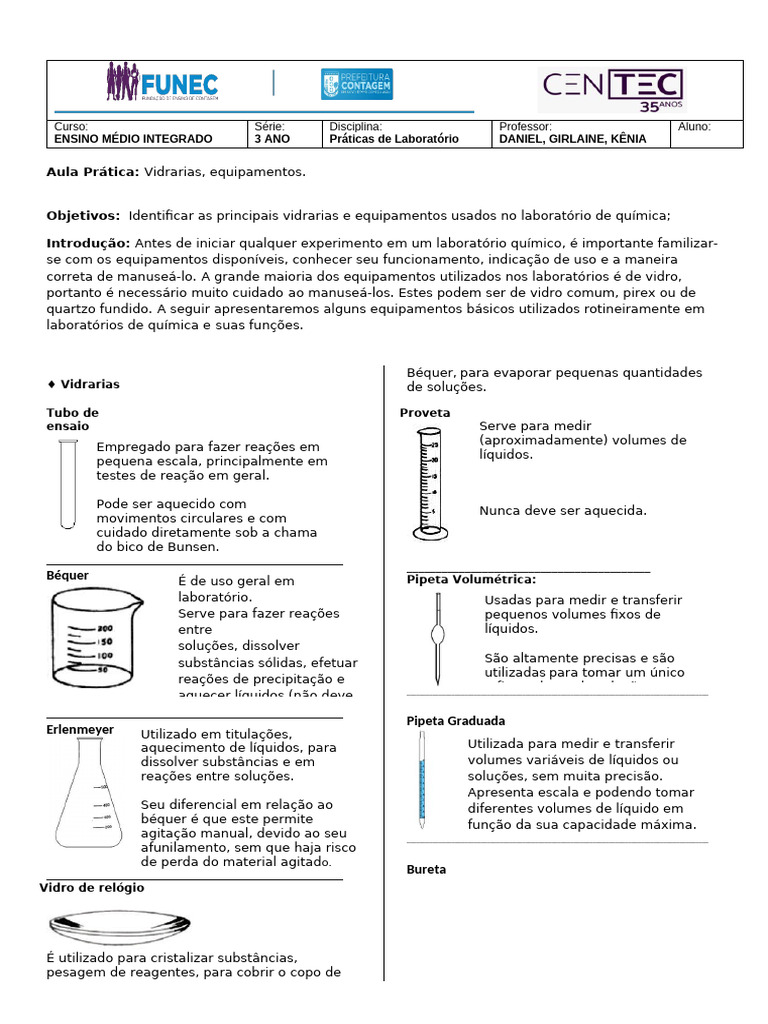 Equipamentos e Vidrarias de Laboratório | PDF | Química | Filtragem