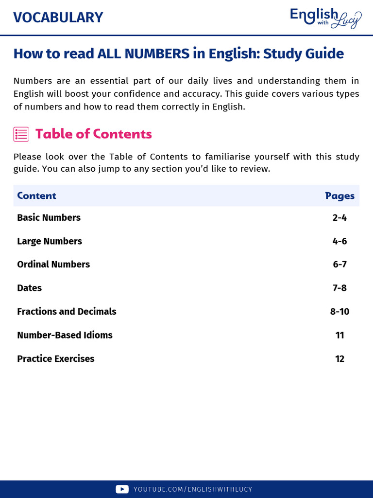 All Numbers | PDF