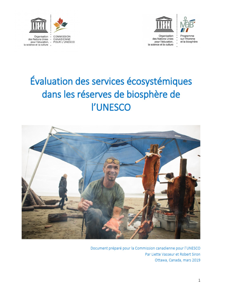 Évaluation Des Services Écosystémiques Dans Les Réserves de Biosphère ...