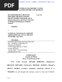 Full Federal Lawsuit: 4 Michigan Players and NIL Money