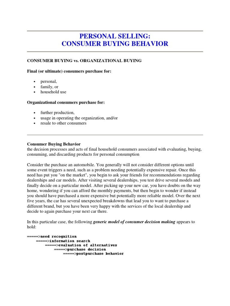 Consumer Buying Behavior Insights | PDF