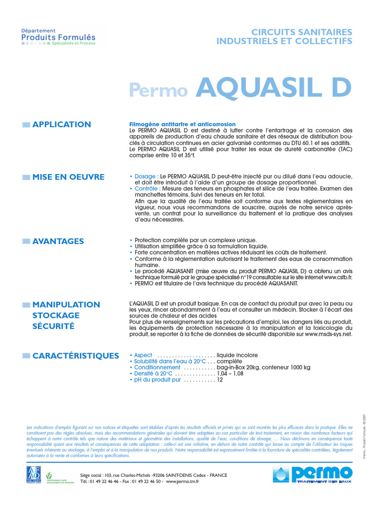 Permo AQUASIL D | PDF