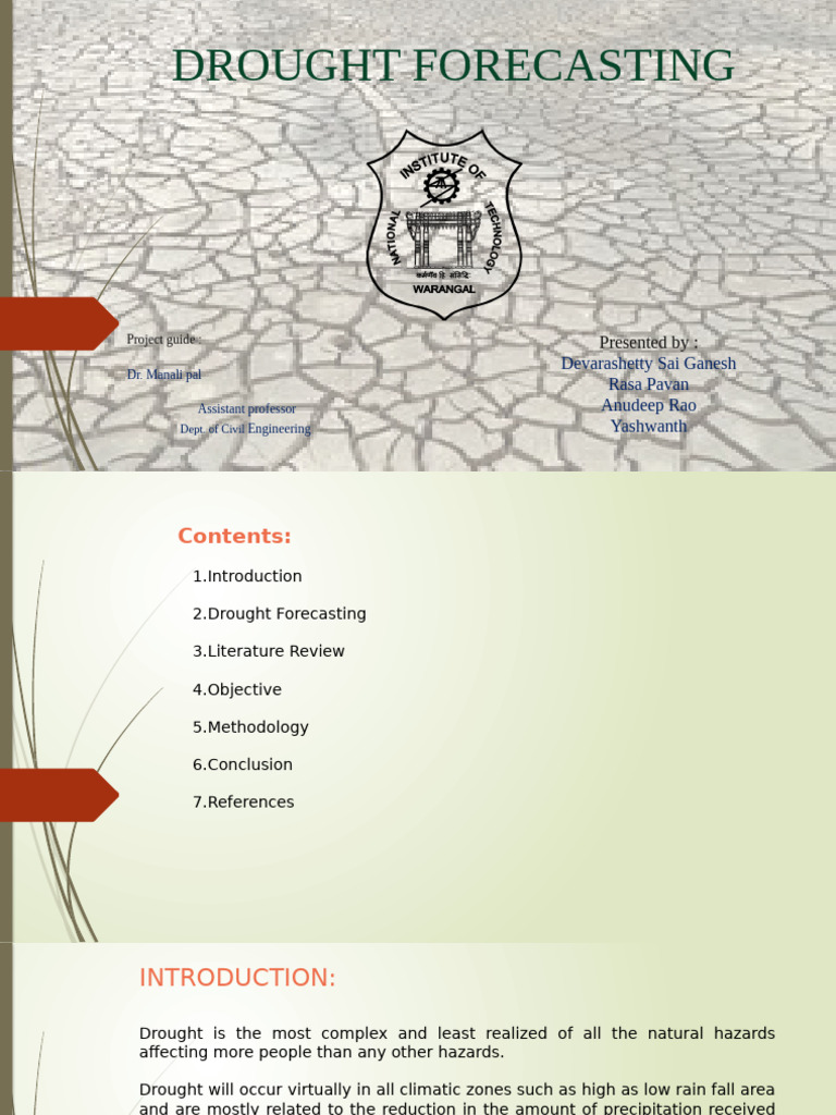 Drought Forecasting Final | PDF
