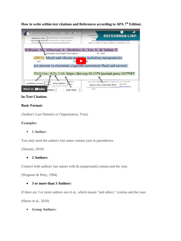 APA 7TH EDITION REFERENCE RULES visual data 3
