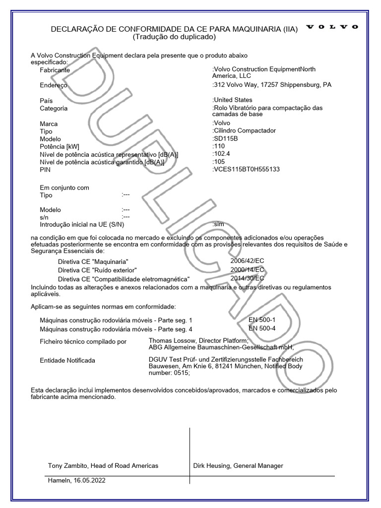 Dce Volvo SD115B | PDF
