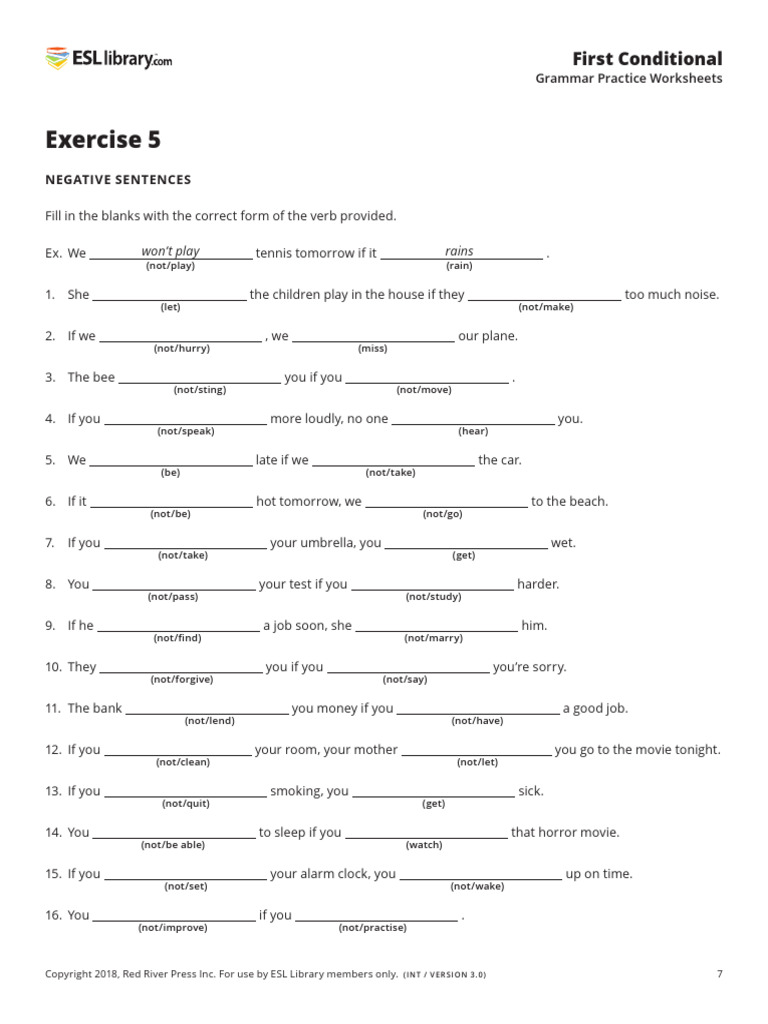 First Conditional Worksheet Removed | PDF