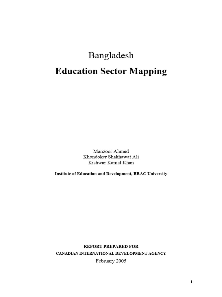 Bangladesh Education Sector Analysis Report | PDF | Vocational ...