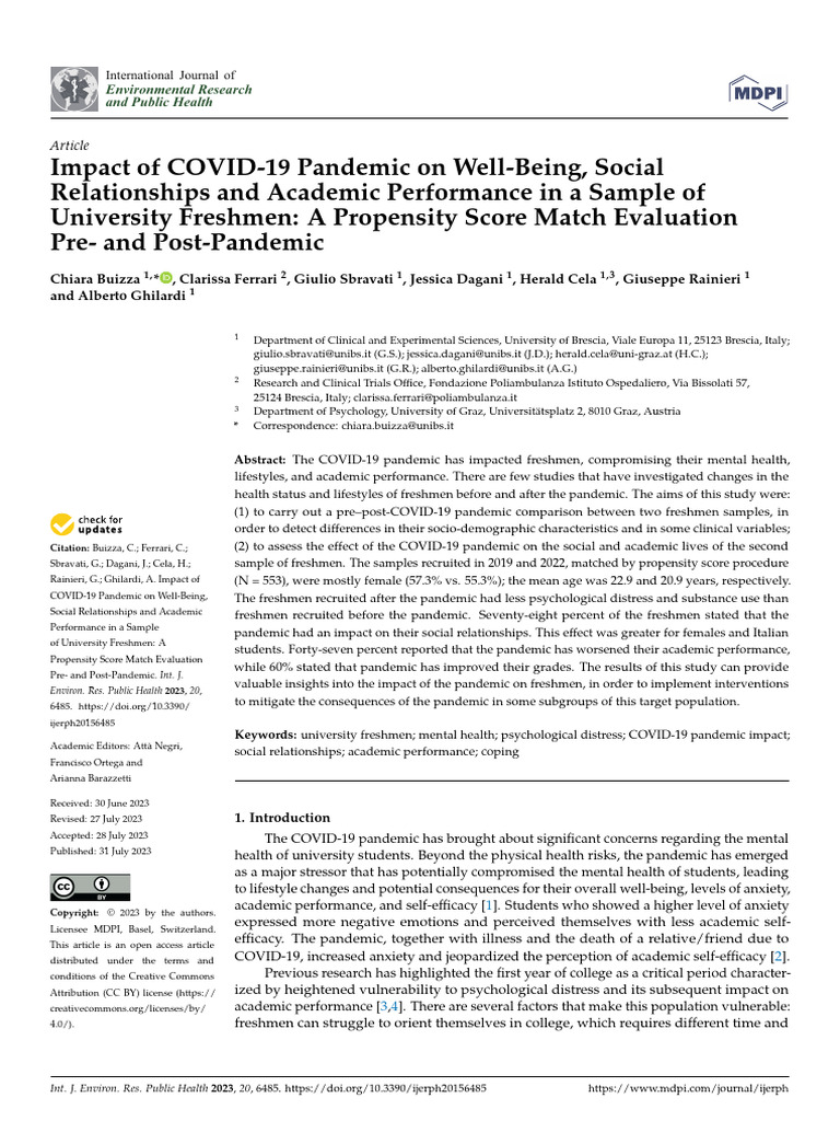 Impact of COVID-19 Pandemic On | PDF