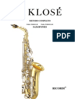 Klosé - Metodo Completo Para Todos Os Saxofones