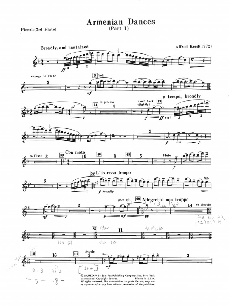 Armenian picc thru bassoons pdf