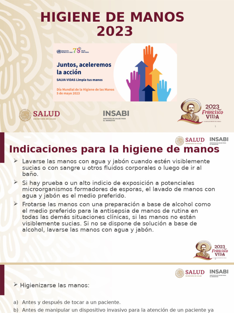 HIGIENE DE MANOS 2023 Completo | PDF | Lavado de manos | Salud y bienestar