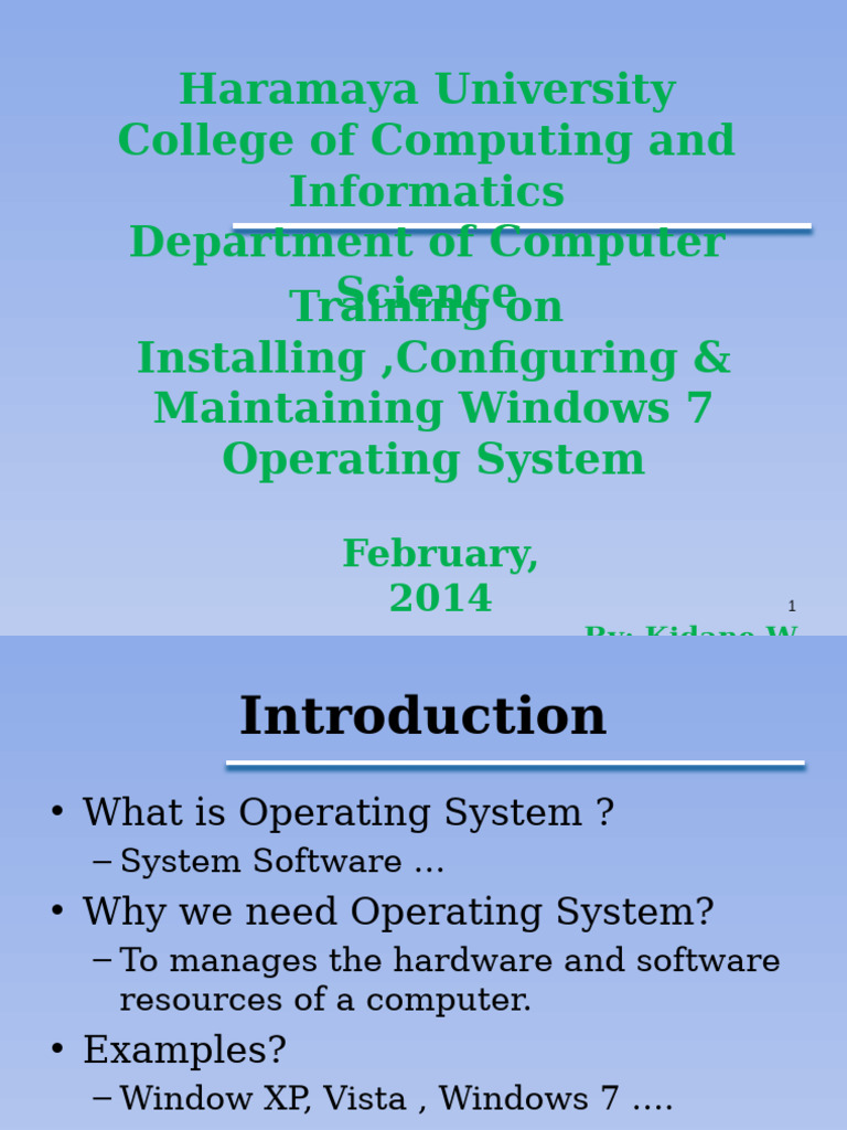 Windows 7 Installation and Configuration Guide | PDF | Windows 7 ...