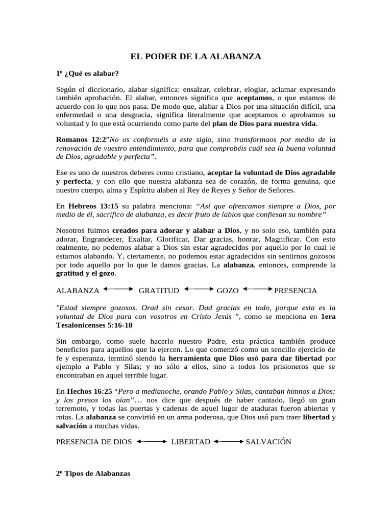 El Poder de La Alabanza | PDF