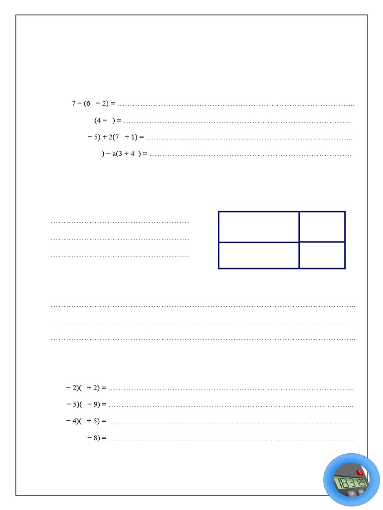 Working With Brackets Worksheet | PDF